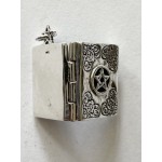 Pendant Silver Master Grimoire Pentagram Book Of Shadows 